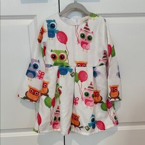 Girls Owl balloon dress